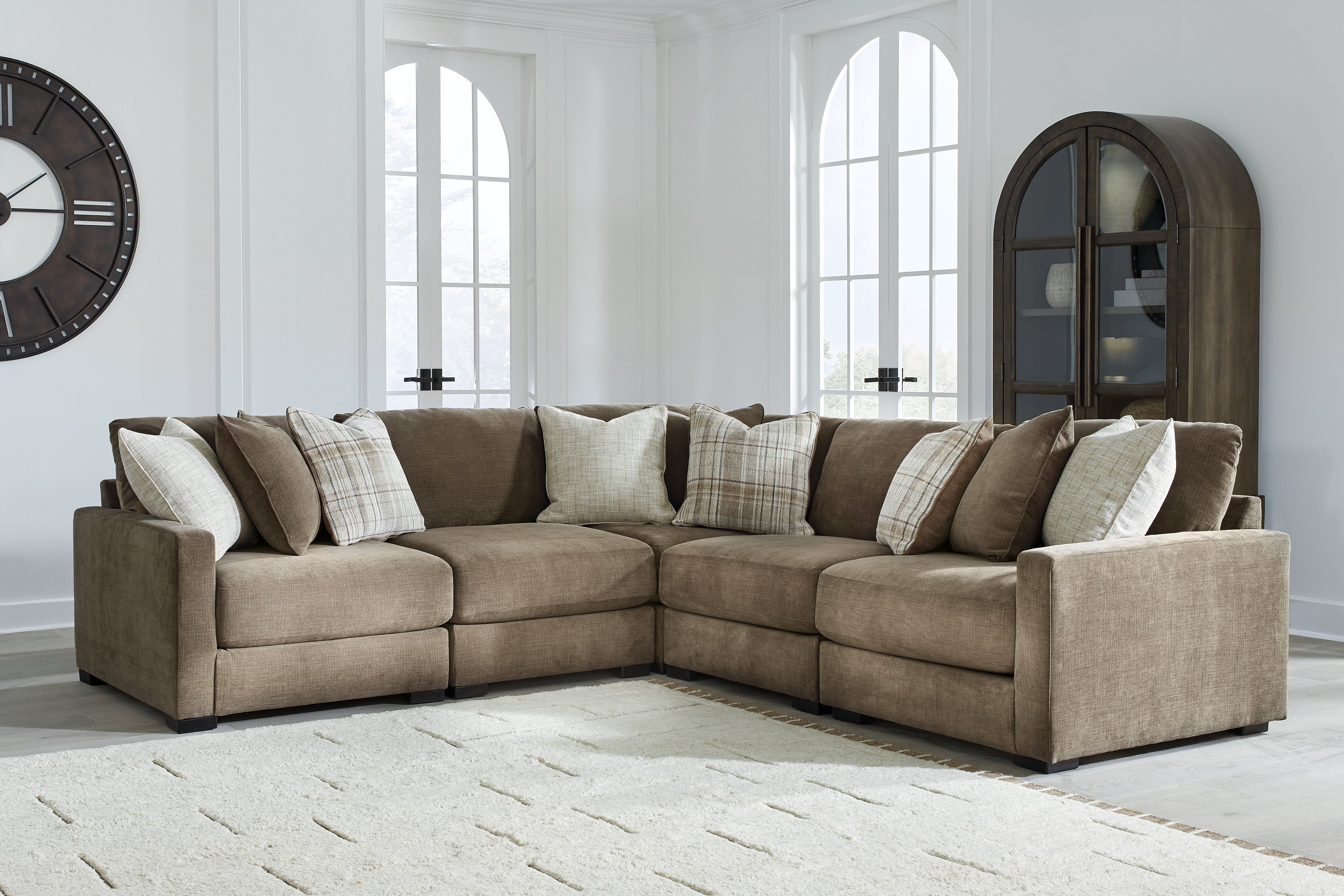 Hoover Furniture Outlet - Ashley Furniture - Camellia-Court 5-Piece Sectional - 5-Piece Sectional - 68207S17