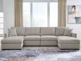 Hoover Furniture Outlet - Ashley Furniture - ModMax Luxe 4-Piece Double Chaise Sectional - RAF 4-Piece Double Chaise Sectional - 68605S16