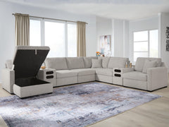 Hoover Furniture Outlet - Ashley Furniture - ModMax Luxe 8-Piece Sectional with Storage Chaise and Audio Consoles - RAF 8-Piece Sectional with Storage Chaise and Audio Consoles - 68605S79