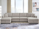 Hoover Furniture Outlet - Ashley Furniture - ModMax Luxe 4-Piece Double Storage Chaise Sectional - RAF 4-Piece Double Storage Chaise Sectional - 68605S62