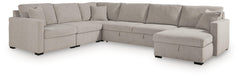 ModMax Luxe 5-Piece Sectional with Storage Chaise and Pop Up Sleeper