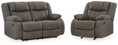 Hoover Furniture Outlet - Ashley Furniture - First Base Reclining Loveseat and Recliner - Reclining Loveseat and Recliner - 68804U4