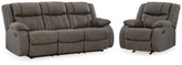 Hoover Furniture Outlet - Ashley Furniture - First Base Reclining Sofa and Recliner - Reclining Sofa and Recliner - 68804U5