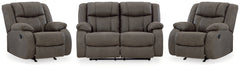 Hoover Furniture Outlet - Ashley Furniture - First Base Reclining Loveseat and 2 Recliners - Reclining Loveseat and 2 Recliners - 68804U3