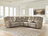 Hoover Furniture Outlet - Ashley Furniture - Pearce-Pike 3-Piece Reclining Sectional with Console - 3-Piece Reclining Sectional with Console - PC69205S2