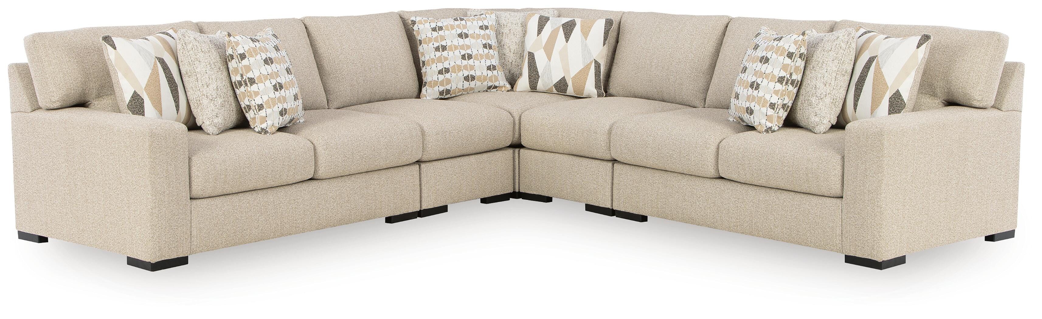 Hoover Furniture Outlet - Ashley Furniture - Laurelgrove 5-Piece Sectional - RAF 5-Piece Sectional - 75105S10