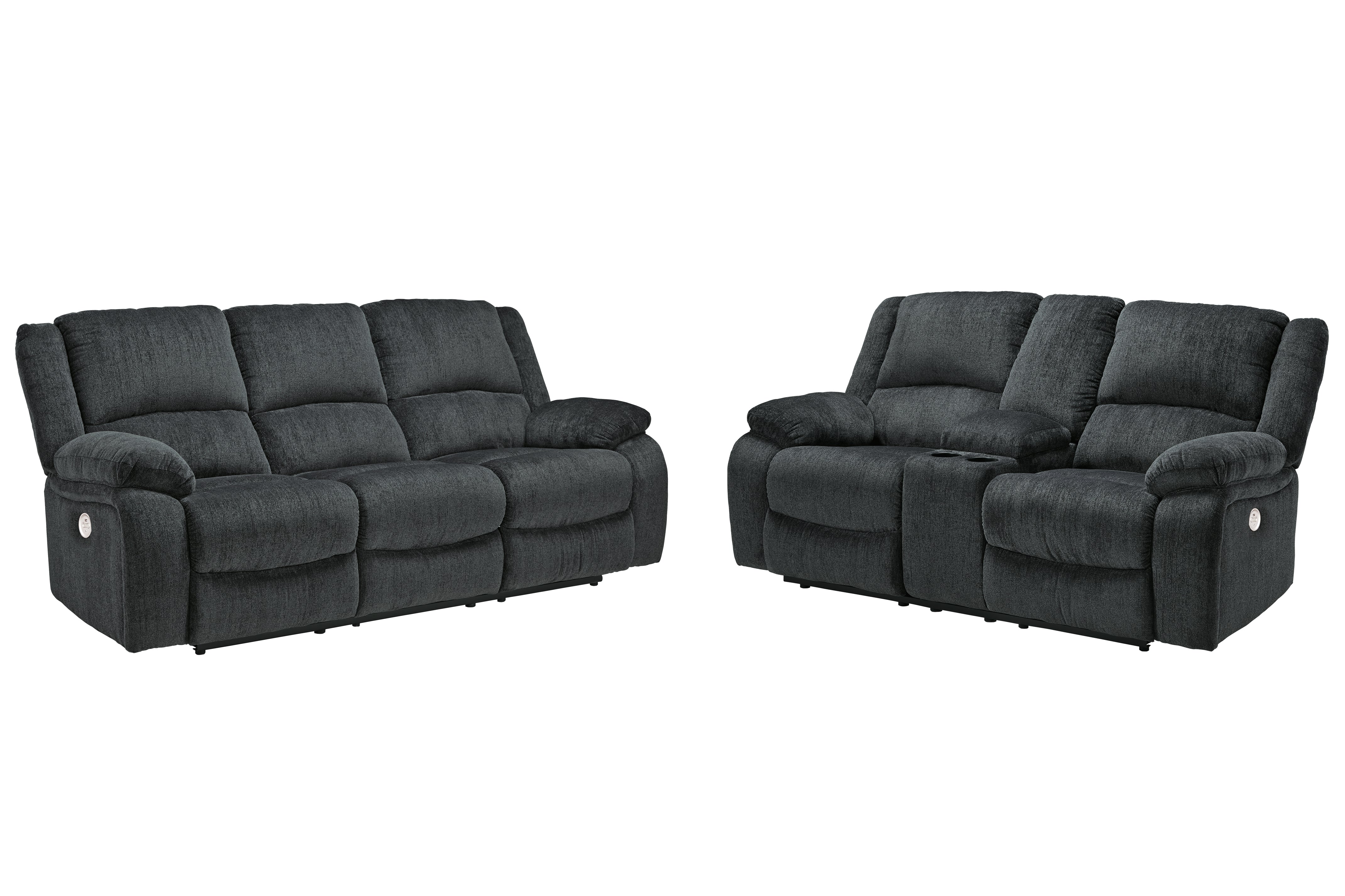 Hoover Furniture Outlet - Ashley Furniture - Draycoll Power Reclining Sofa and Loveseat - Power Reclining Sofa and Loveseat - 76504U2