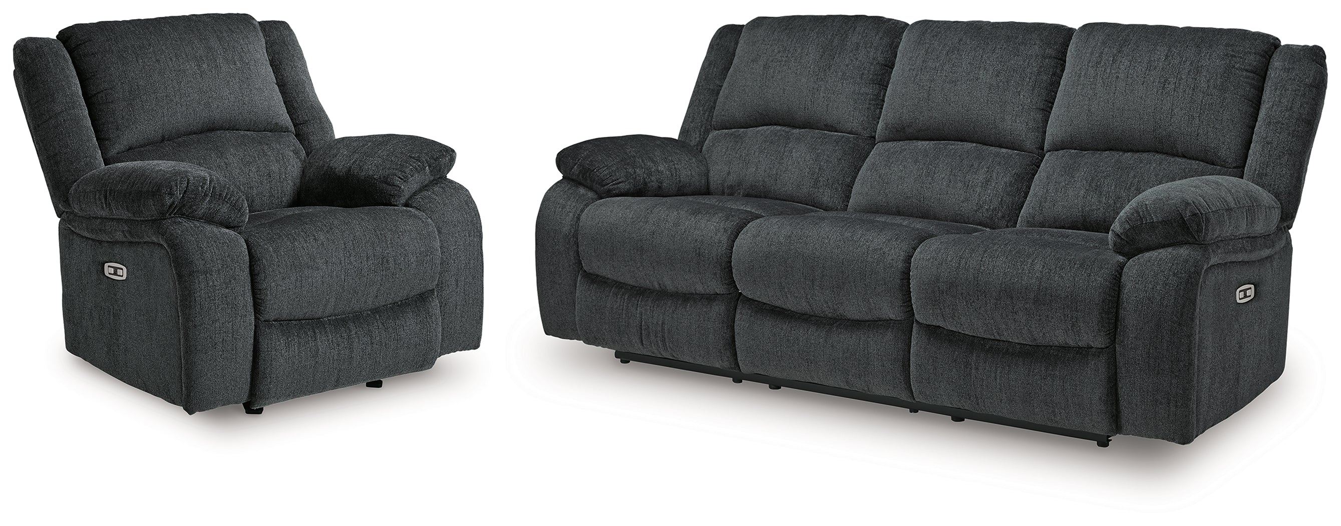 Hoover Furniture Outlet - Ashley Furniture - Draycoll Power Reclining Sofa and Power Recliner - Power Reclining Sofa and Power Recliner - 76504U11