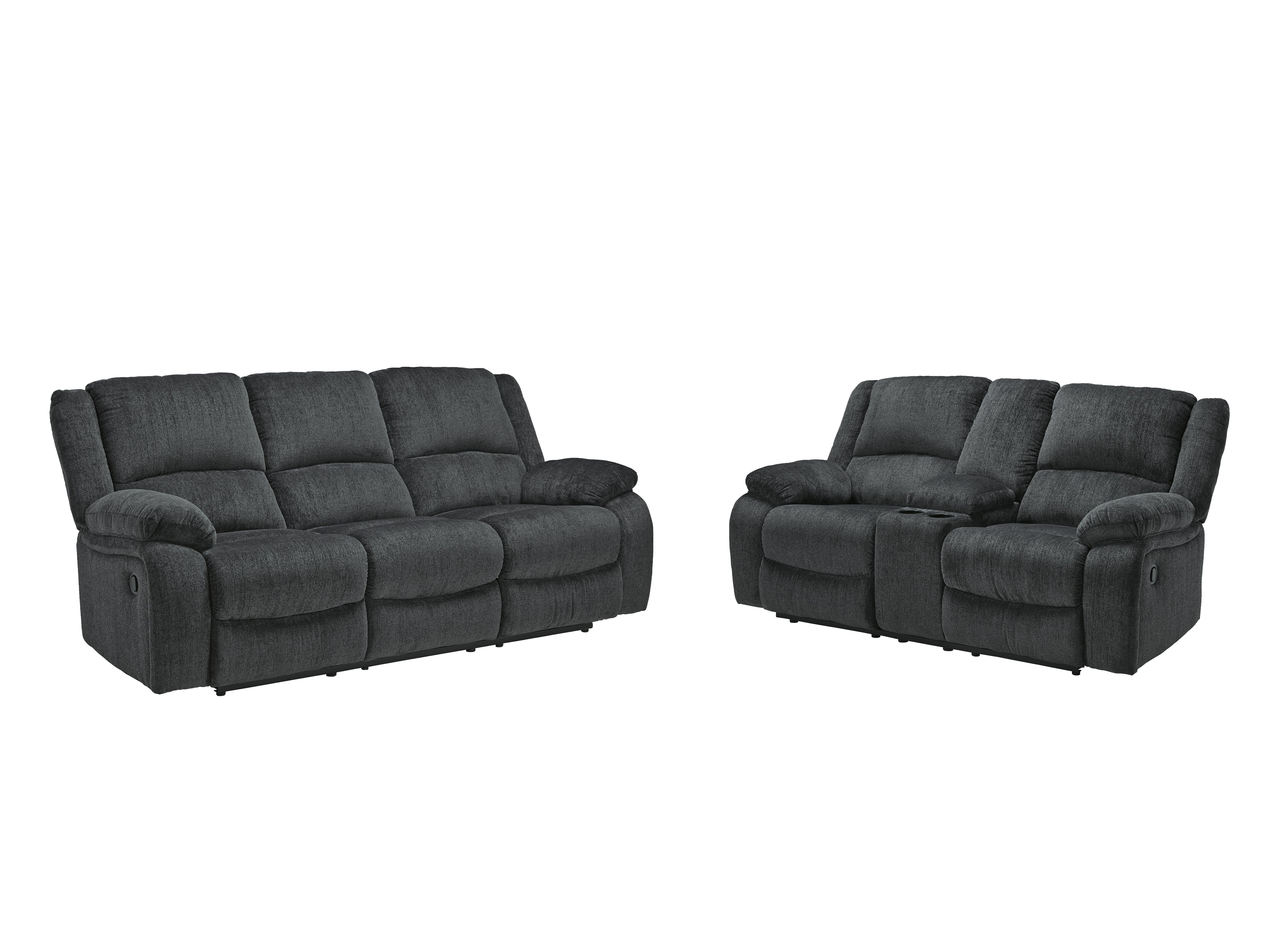 Hoover Furniture Outlet - Ashley Furniture - Draycoll Reclining Sofa and Loveseat - Reclining Sofa and Loveseat - 76504U1