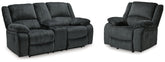 Hoover Furniture Outlet - Ashley Furniture - Draycoll Reclining Loveseat with Console and Recliner - Reclining Loveseat with Console and Recliner - 76504U7