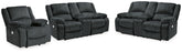 Hoover Furniture Outlet - Ashley Furniture - Draycoll 2 Power Reclining Loveseats and Recliner - 2 Power Reclining Loveseats and Recliner - 76504U6