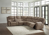 Hoover Furniture Outlet - Ashley Furniture - Ravenel 4-Piece Power Reclining Sectional - 4-Piece Power Reclining Sectional - 83106S3