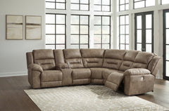 Hoover Furniture Outlet - Ashley Furniture - Ravenel 3-Piece Power Reclining Sectional - 3-Piece Power Reclining Sectional - 83106S1