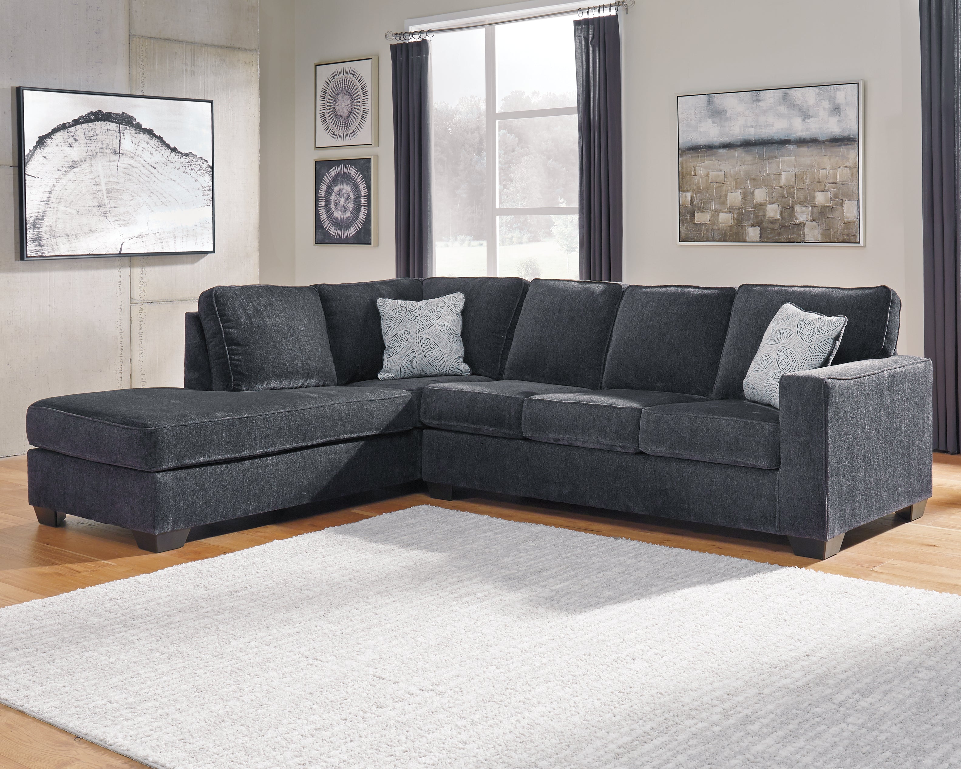 Hoover Furniture Outlet - Ashley Furniture - Altari 2-Piece Sectional with Chaise - RAF 2-Piece Sectional with Chaise - 87213S1