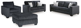 Hoover Furniture Outlet - Ashley Furniture - Altari Queen Sofa Sleeper, Loveseat, Chair and Oversized Ottoman - Queen Sofa Sleeper, Loveseat, Chair and Oversized Ottoman - 87213U12