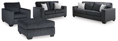 Hoover Furniture Outlet - Ashley Furniture - Altari Queen Sofa Sleeper, Loveseat, Chair and Oversized Ottoman - Queen Sofa Sleeper, Loveseat, Chair and Oversized Ottoman - 87213U12