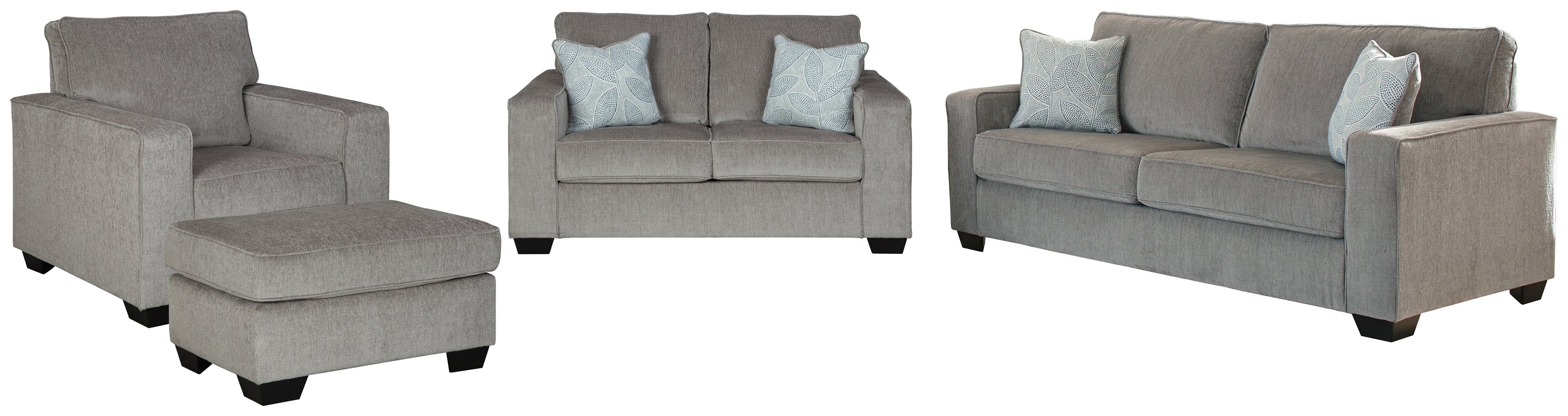Hoover Furniture Outlet - Ashley Furniture - Altari Sofa, Loveseat, Chair and Ottoman - Sofa, Loveseat, Chair and Ottoman - 87214U7