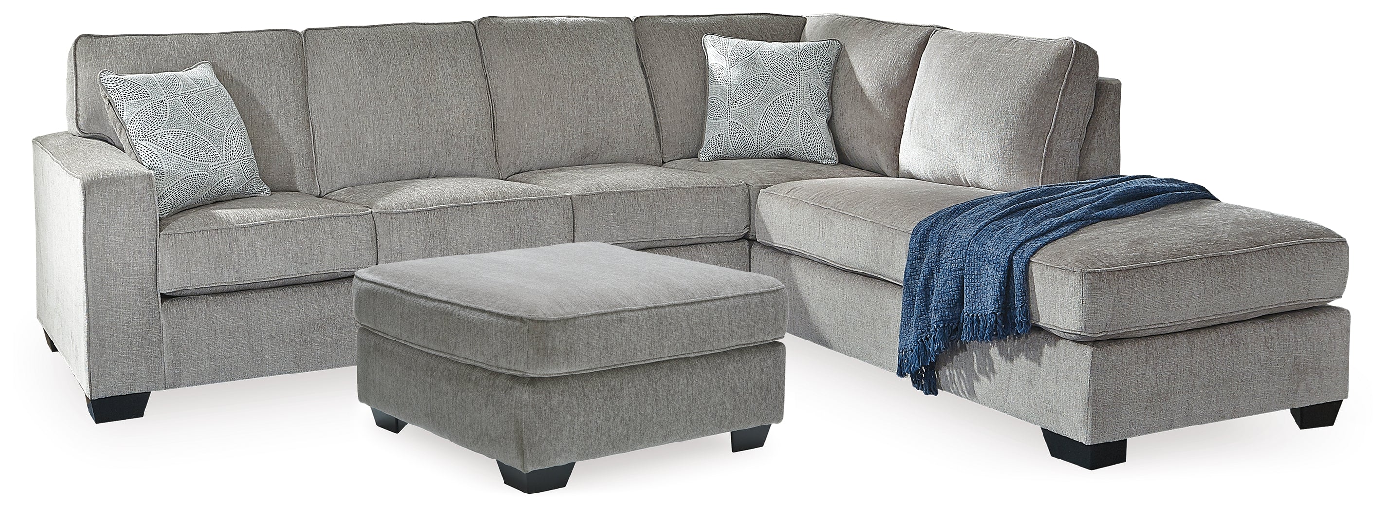 Hoover Furniture Outlet - Ashley Furniture - Altari 2-Piece Sectional with Chaise and Oversized Ottoman - 2-Piece Sectional with Chaise and Oversized Ottoman - 87214U11