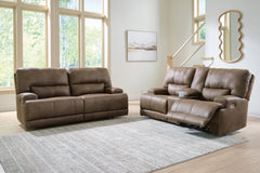 Hoover Furniture Outlet - Ashley Furniture - Beckley Place Power Reclining Sofa and Loveseat - Power Reclining Sofa and Loveseat - PC91802U1