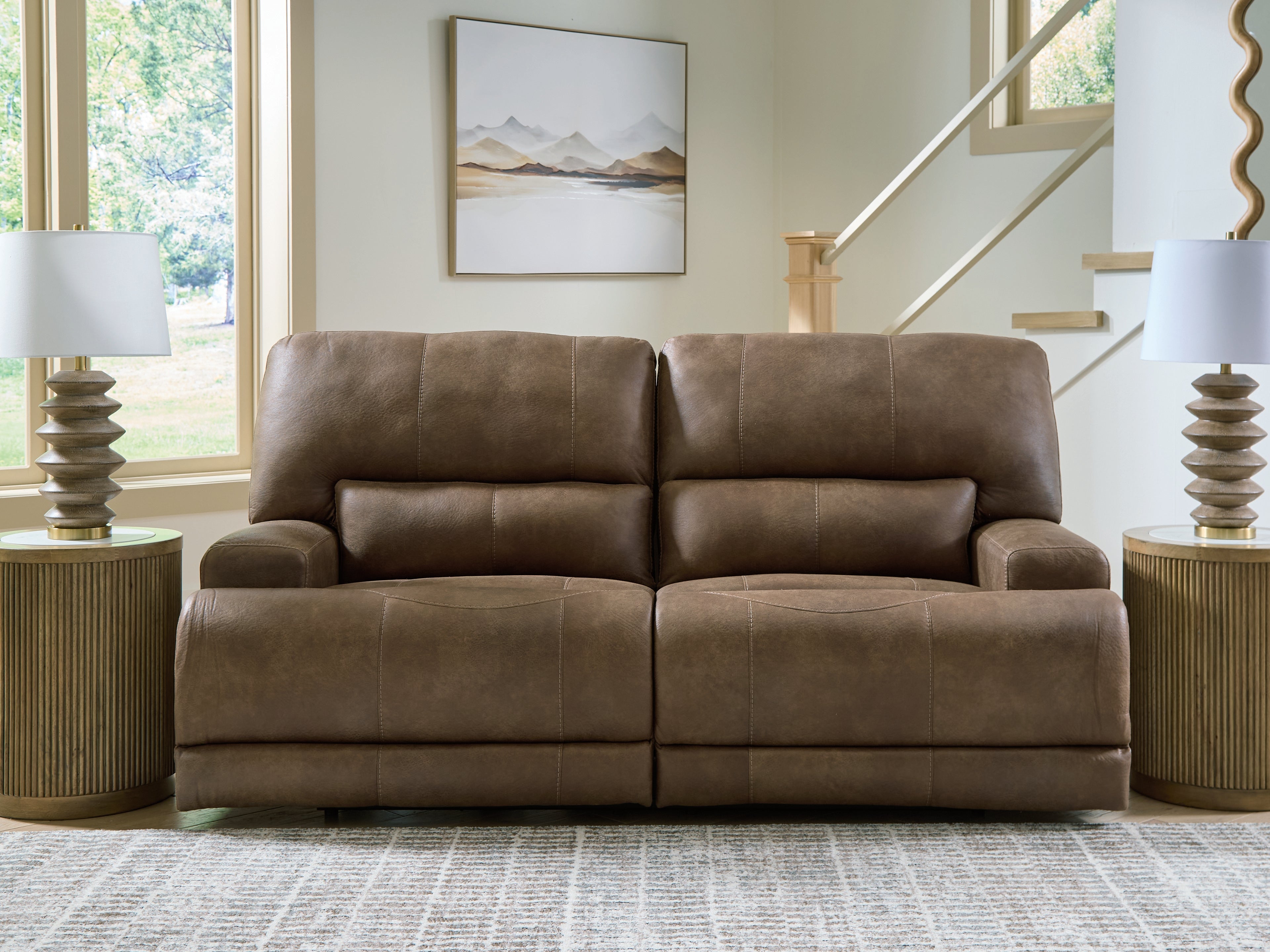 Hoover Furniture Outlet - Ashley Furniture - Beckley Place Power Reclining Sofa - 2 Seat PWR REC Sofa ADJ HDREST - PC9180247