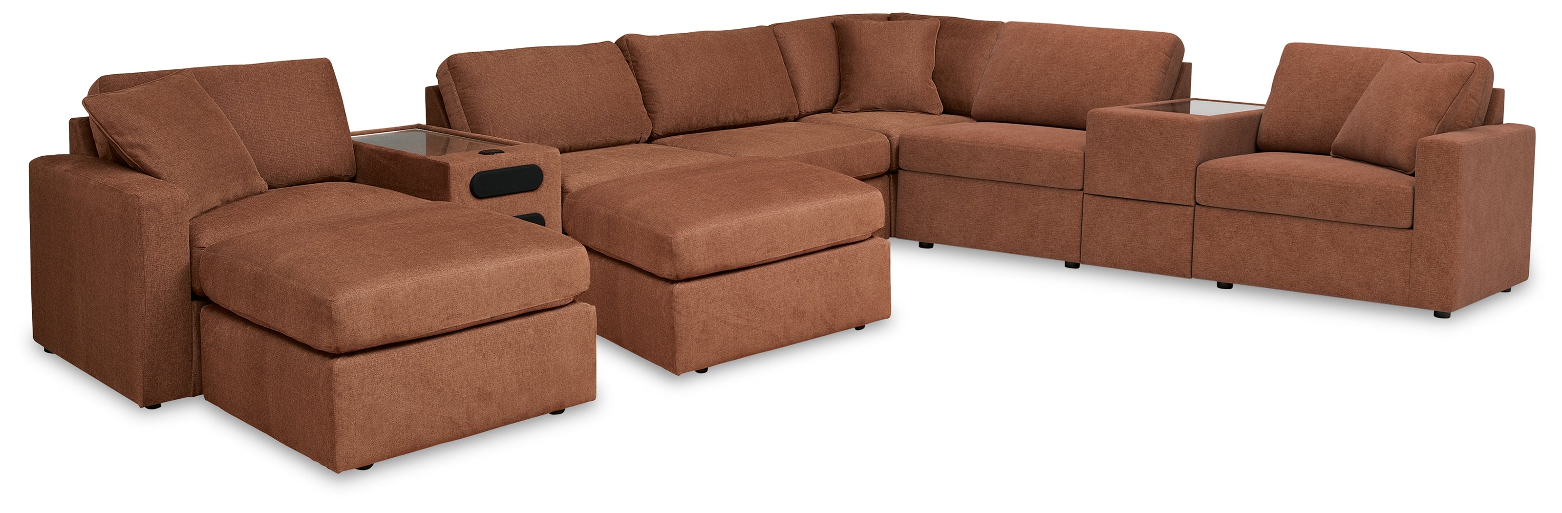 Hoover Furniture Outlet - Ashley Furniture - Modmax 8-Piece Sectional and 2 Ottomans - 8-Piece Sectional and 2 Ottomans - 92102U13