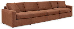 Hoover Furniture Outlet - Ashley Furniture - Modmax 4-Piece Sectional - RAF 4-Piece Sectional / Spice - 92102S10