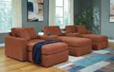 Hoover Furniture Outlet - Ashley Furniture - Modmax 5-Piece Sectional and 3 Ottomans - 5-Piece Sectional and 3 Ottomans - 92102U19