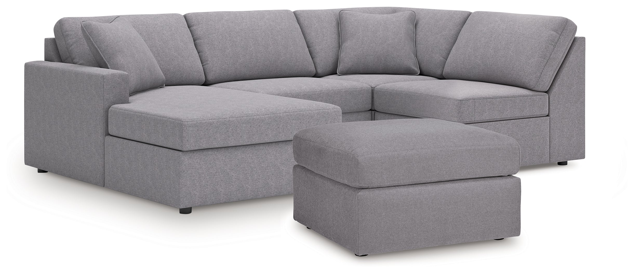 Hoover Furniture Outlet - Ashley Furniture - Modmax 4-Piece Sectional and Oversized Accent Ottoman - 4-Piece Sectional and Oversized Accent Ottoman - 92104U27