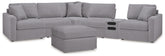 Hoover Furniture Outlet - Ashley Furniture - Modmax 6-Piece Sectional and Oversized Accent Ottoman - 6-Piece Sectional and Oversized Accent Ottoman - 92104U25