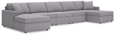 Hoover Furniture Outlet - Ashley Furniture - Modmax 5-Piece Double Chaise Sectional - 5-Piece Double Chaise Sectional - 92104S125