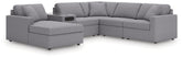 Hoover Furniture Outlet - Ashley Furniture - Modmax 6-Piece Sectional with Audio System and Chaise - RAF 6-Piece Sectional with Audio System and Chaise - 92104S50