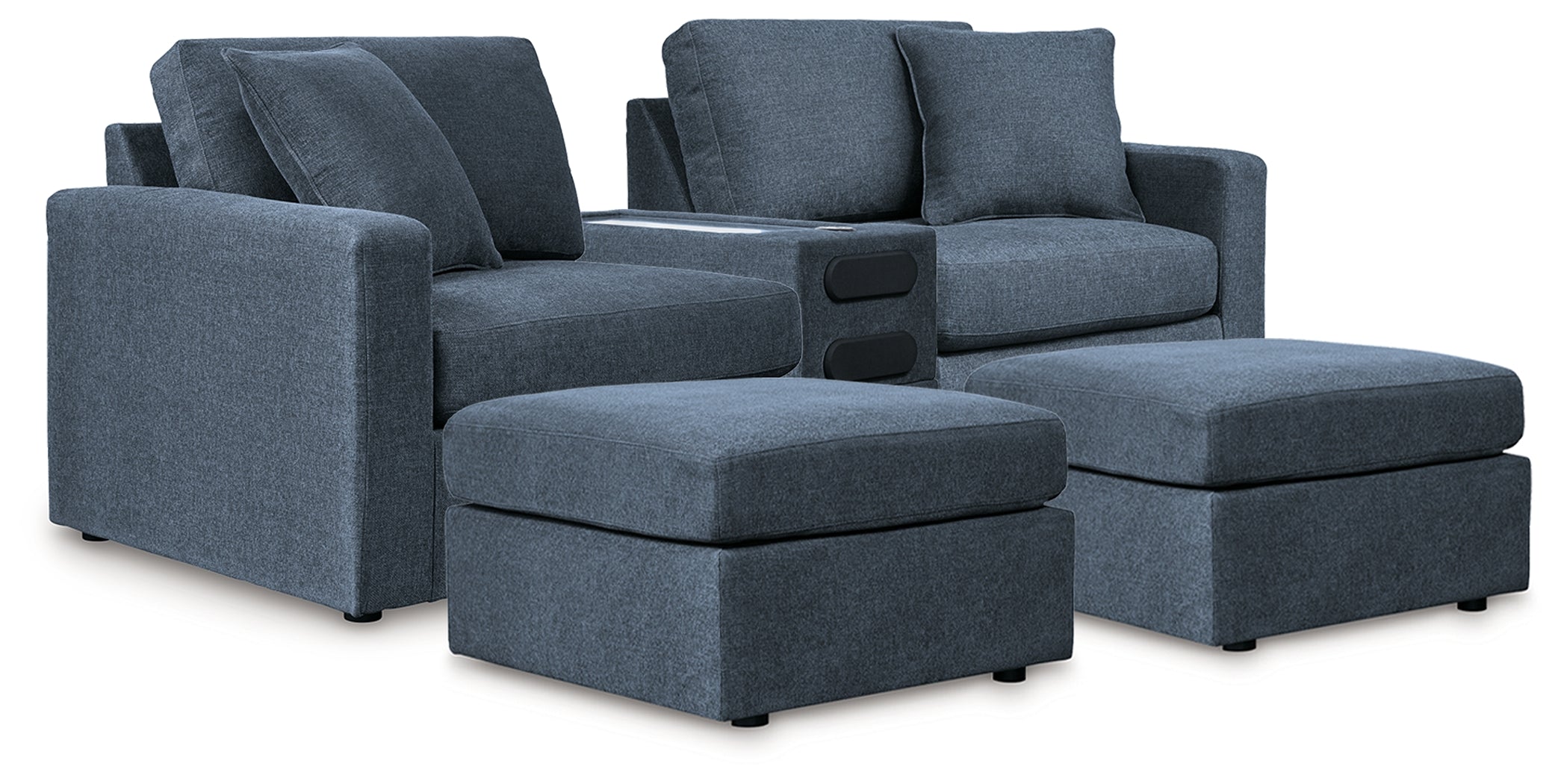 Hoover Furniture Outlet - Ashley Furniture - Modmax 3-Piece Sectional and 2 Ottomans - 3-Piece Sectional and 2 Ottomans - 92121U26