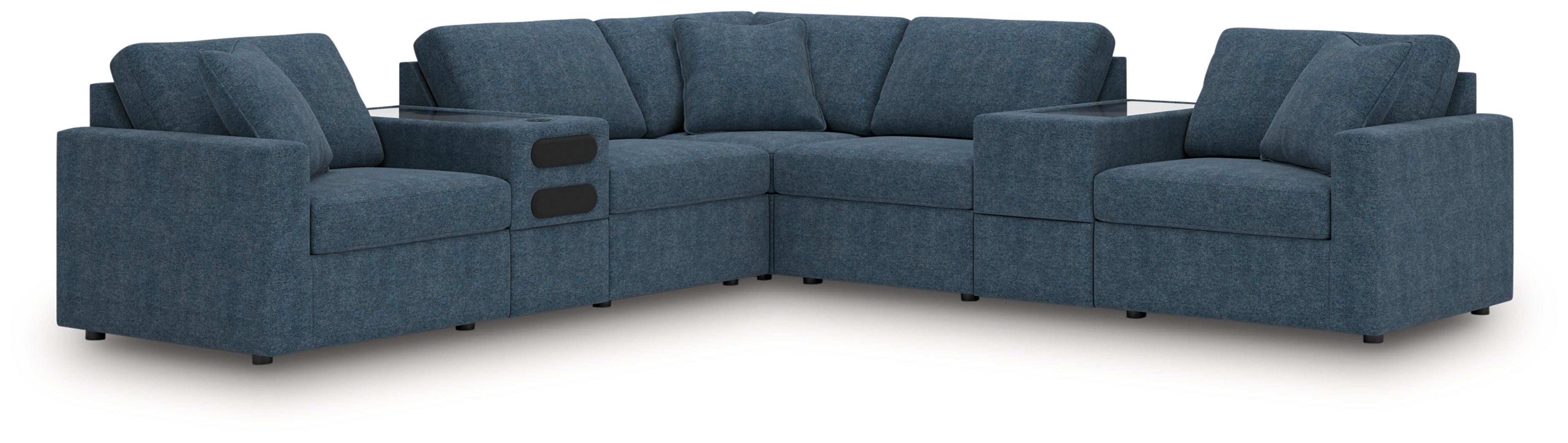 Hoover Furniture Outlet - Ashley Furniture - Modmax 7-Piece Balanced Sectional with Audio and Storage Consoles - RAF 7-Piece Balanced Sectional with Audio and Storage Consoles - 92121S69