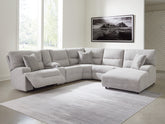Hoover Furniture Outlet - Ashley Furniture - Acklen Place 6-Piece Power Reclining Sectional with Chaise - 6-Piece Power Reclining Sectional with Chaise - 93605S1