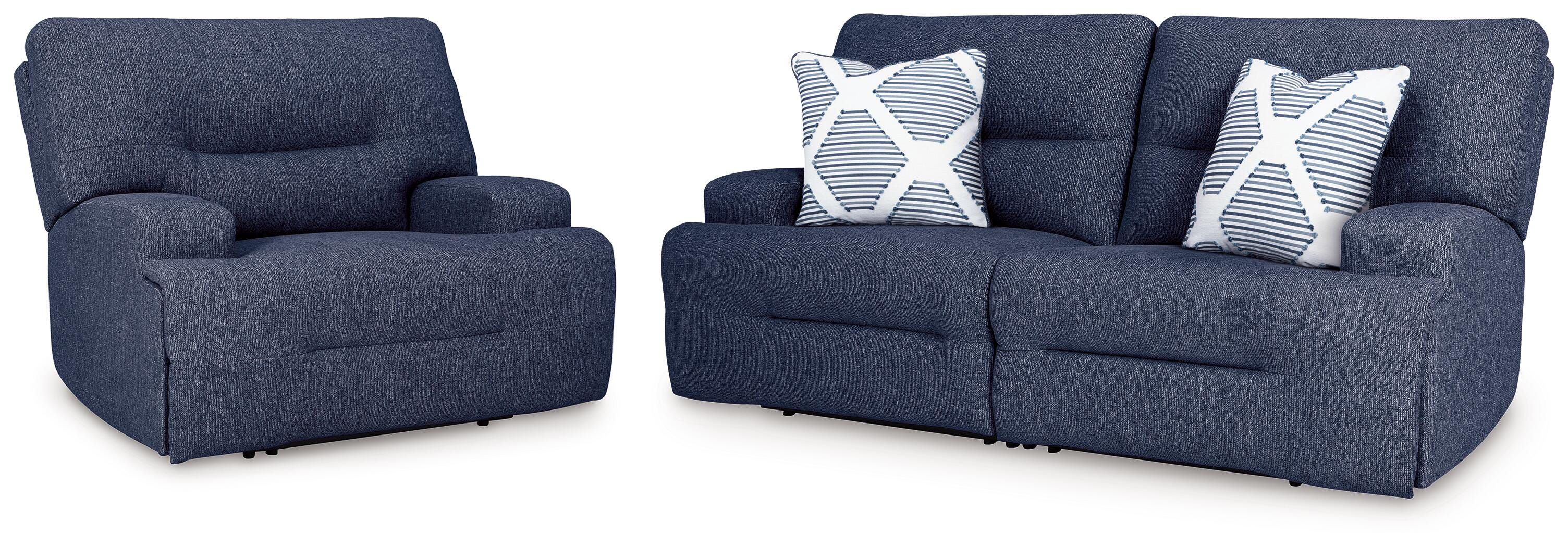 Hoover Furniture Outlet - Ashley Furniture - Acklen Place 2-Piece Sectional and Oversized Recliner - 2-Piece Sectional and Oversized Recliner - 93607U1