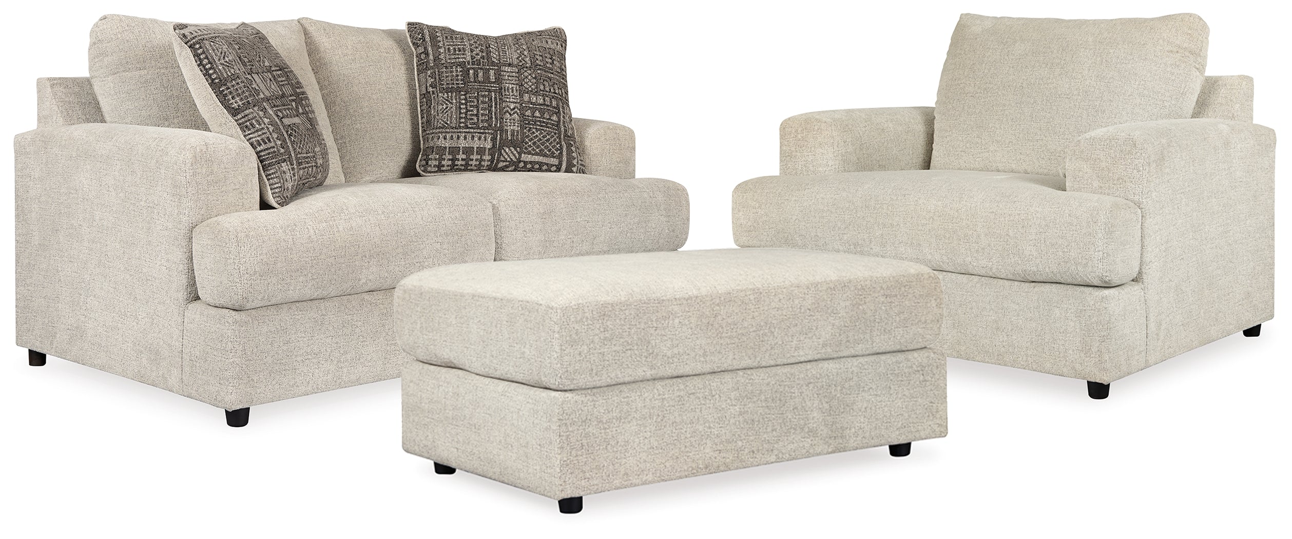 Hoover Furniture Outlet - Ashley Furniture - Soletren Loveseat, Oversized Chair and Ottoman - Loveseat, Oversized Chair and Ottoman - 95104U14