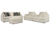Hoover Furniture Outlet - Ashley Furniture - Soletren Sofa, 2 Chairs, and Ottoman - Sofa, 2 Chairs, and Ottoman - 95104U5
