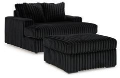 Hoover Furniture Outlet - Ashley Furniture - Midnight-Madness Oversized Chaise and Oversized Accent Ottoman - Oversized Chaise and Oversized Accent Ottoman - 98103U10
