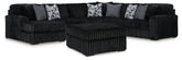 Hoover Furniture Outlet - Ashley Furniture - Midnight-Madness 4-Piece Sectional and Ottoman - 4-Piece Sectional and Ottoman - 98103U6