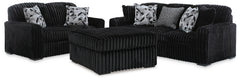 Midnight-Madness Sofa, Loveseat and Oversized Ottoman