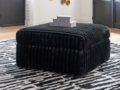 Hoover Furniture Outlet - Ashley Furniture - Midnight-Madness Oversized Accent Ottoman - Oversized Accent Ottoman - 9810308
