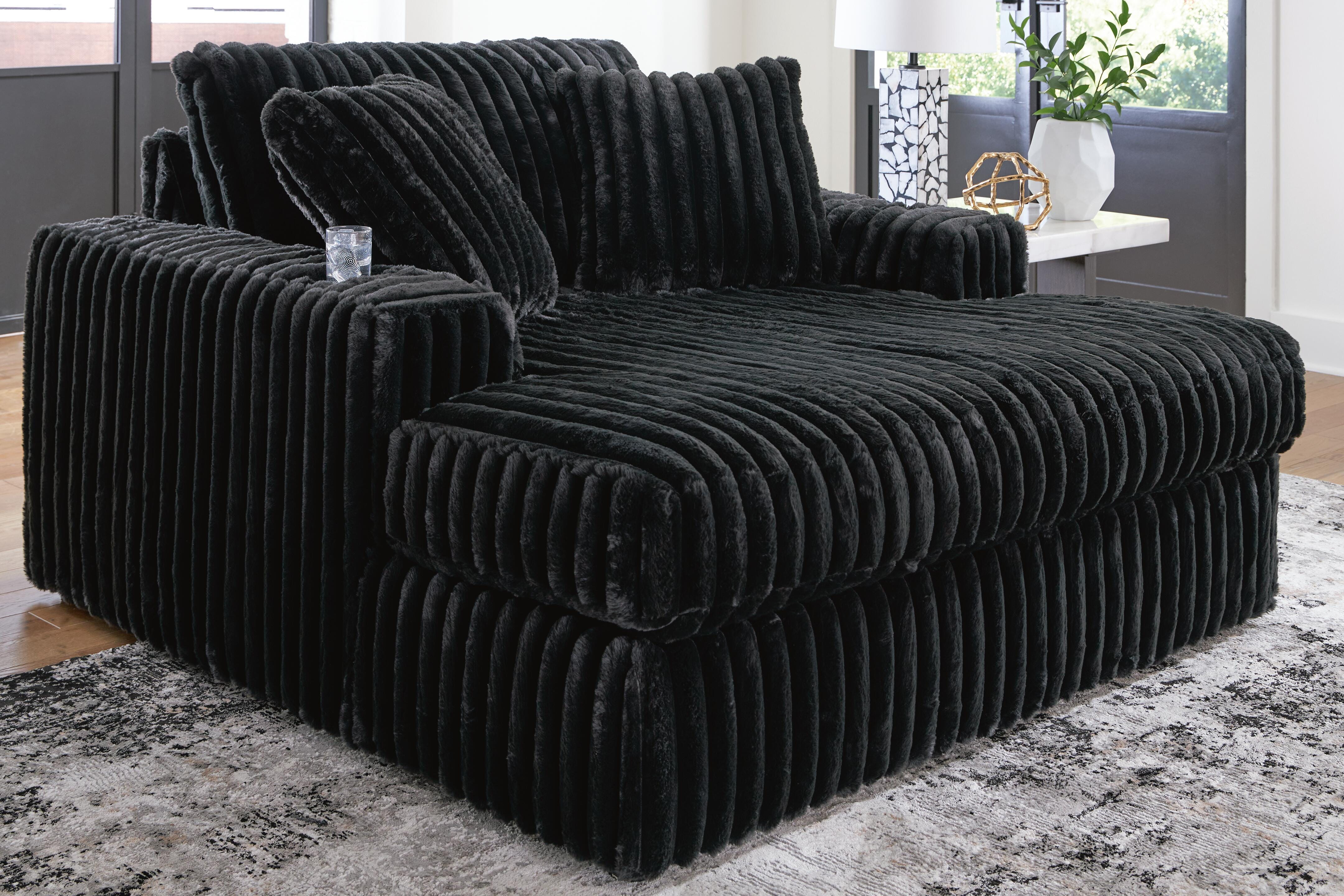 Hoover Furniture Outlet - Ashley Furniture - Midnight-Madness Oversized Chaise - Oversized Chaise - 9810315