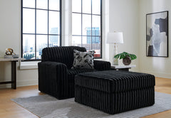 Midnight-Madness Oversized Chair and Ottoman