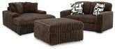 Hoover Furniture Outlet - Ashley Furniture - Midnight-Madness Loveseat, Oversized Chaise and Ottoman - Loveseat, Oversized Chaise and Ottoman - 98104U3