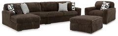 Hoover Furniture Outlet - Ashley Furniture - Midnight-Madness 3-Piece Sectional, Oversized Chair and Ottoman - 3-Piece Sectional, Oversized Chair and Ottoman - 98104U10