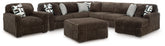Hoover Furniture Outlet - Ashley Furniture - Midnight-Madness 4-Piece Sectional with Chaise, Oversized Chair and Ottoman - 4-Piece Sectional with Chaise, Oversized Chair and Ottoman - 98104U6