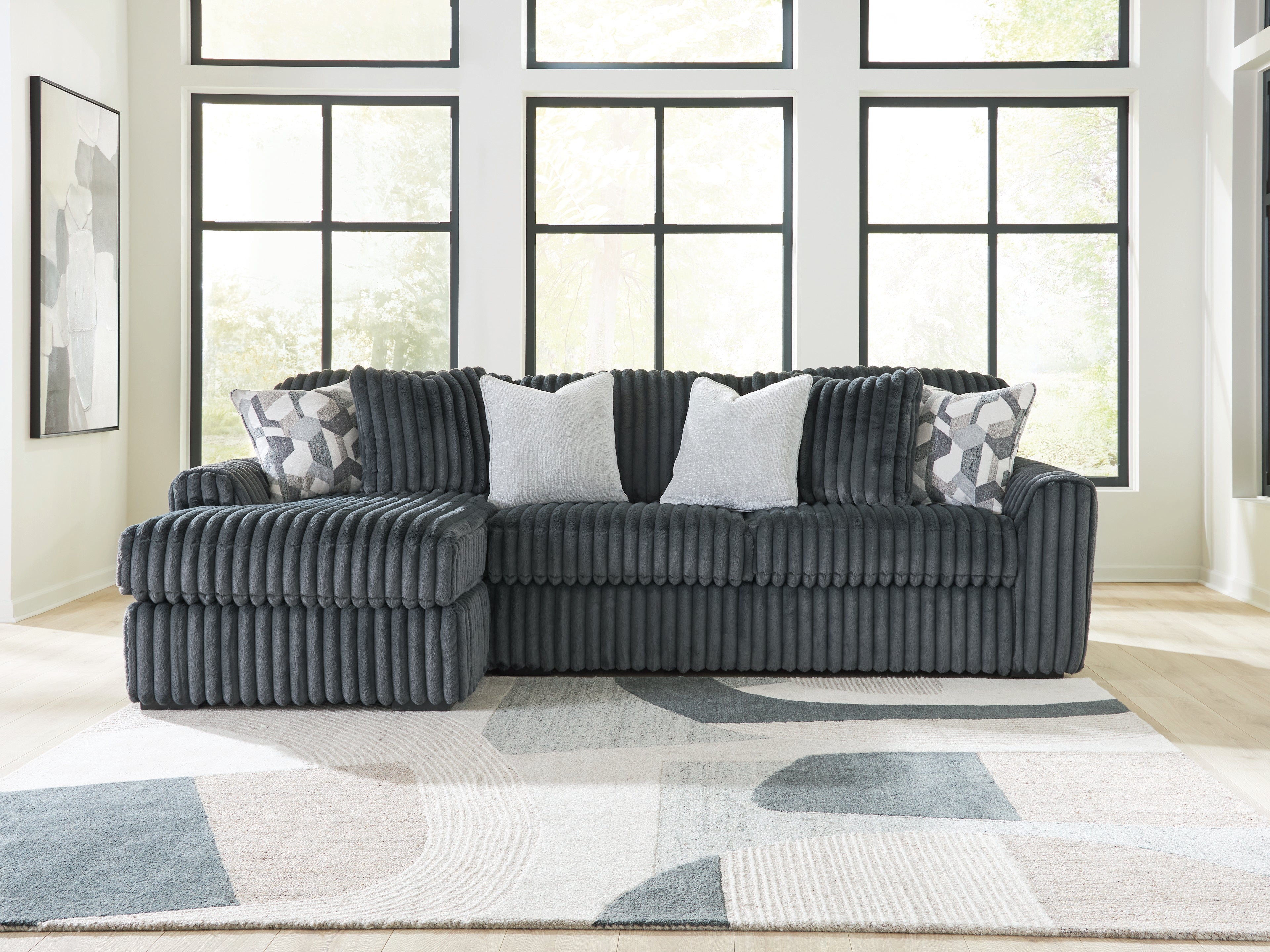 Hoover Furniture Outlet - Ashley Furniture - Midnight-Madness 2-Piece Sectional Sofa Chaise - RAF 2-Piece Sectional Sofa Chaise - 98105S4