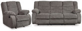 Hoover Furniture Outlet - Ashley Furniture - Tulen Reclining Sofa and Recliner - Reclining Sofa and Recliner - 98606U2