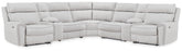 Hoover Furniture Outlet - Ashley Furniture - Social Pointe 7-Piece Reclining Sectional with Storage Consoles - 7-Piece Reclining Sectional with Storage Consoles - PC98802S34