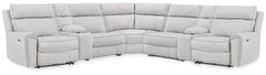 Hoover Furniture Outlet - Ashley Furniture - Social Pointe 7-Piece Reclining Sectional with Storage Consoles - 7-Piece Reclining Sectional with Storage Consoles - PC98802S34